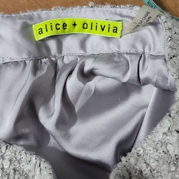 Alice & Olivia Silver Sequin skirt size 2 - Picture 4 of 6